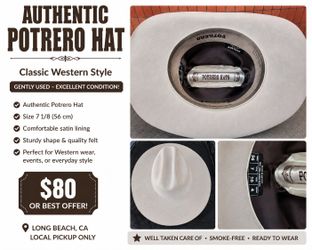 Authentic Portrero Hat 100% Sheep Wool