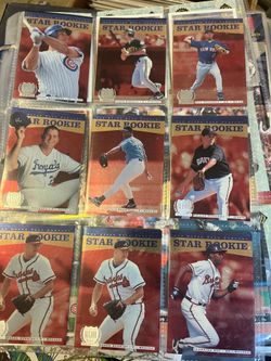 Baseball and football sports card binder! Loaded with rookies and all-stars