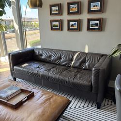 Full Italian Leather Sofa 