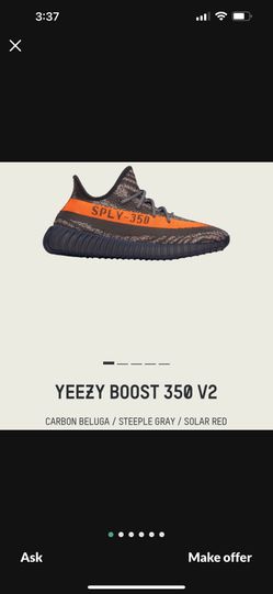 Yeezy Boost 350 V2 Carbon Beluga Size 10