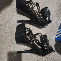 Black Stilettos/Stripper/High Heels/Gothic/Halloween