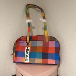 Baggu Madras Regular Bowler Bag UO Exclusive