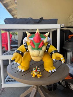 Large 12” Bowser Figure with Mini Bowser Figure