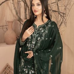 Embroidered Chiffon Dresses 