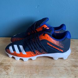ADIDAS SHOES COLORS DARK BLUE/ORANGE BRAND NEW NO BOX  KIDS SIZE 5 1/2