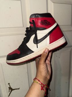 Jordan 1 Bred Toe Size 10.5 No Box