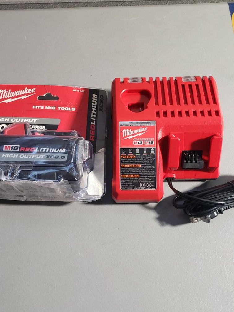 Milwaukee M18 18-Volt Lithium-Ion HIGH OUTPUT Starter Kit with XC 8.0Ah Battery and Charger