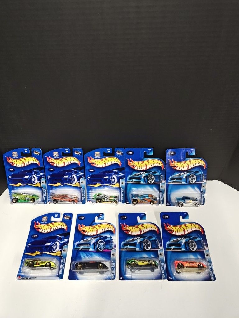 Hot Wheels Mattel Track Aces Series Collectible Diecast Toy Car Set Of 9 New