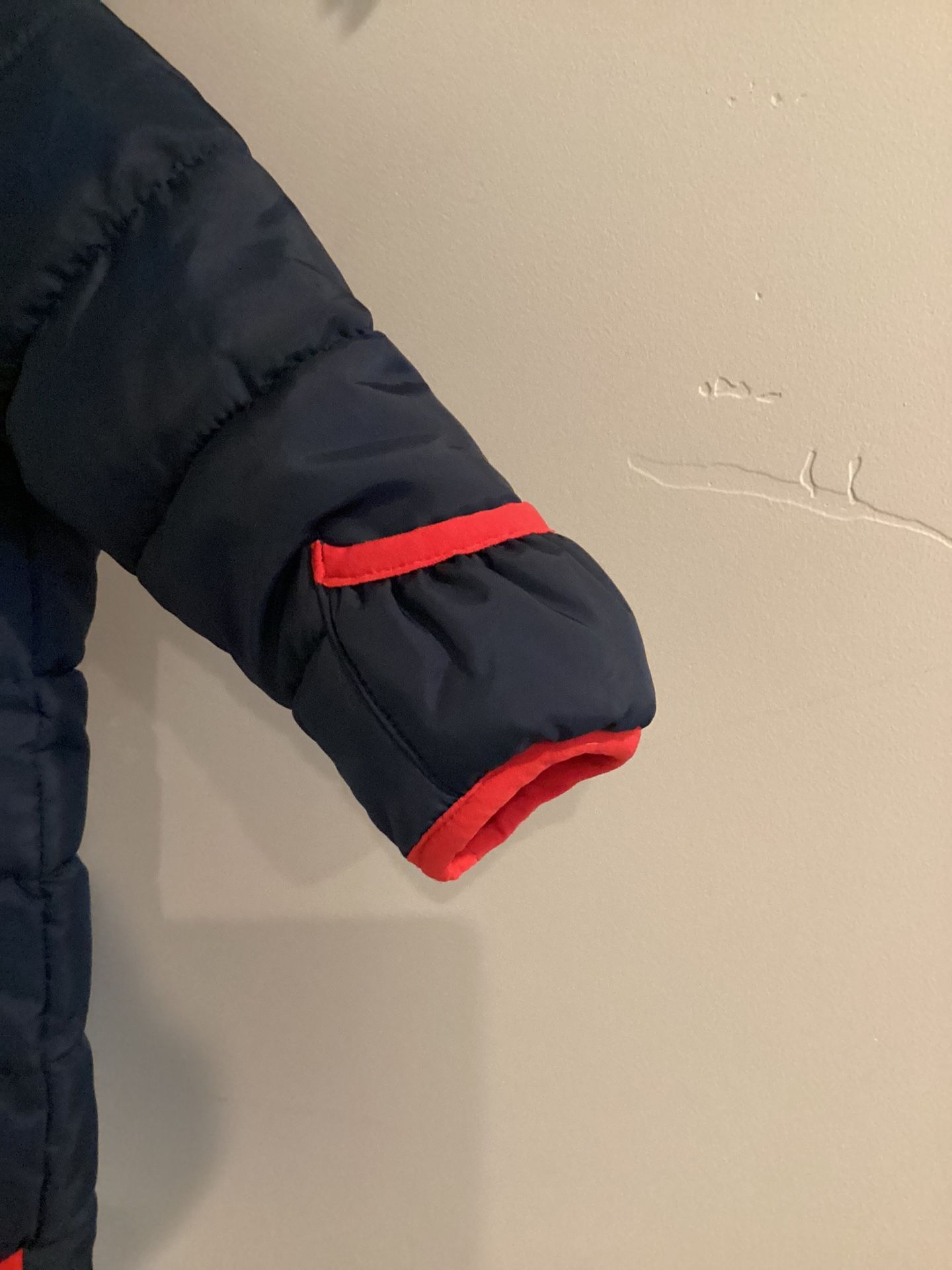 CONVERSE ALL STAR newborn Baby One Piece Zipper Blue Red Fleece Lined