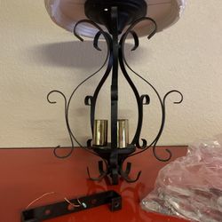 Vintage Wrought Iron Ceiling Accent Light