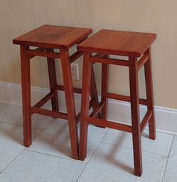 Winsome Wood Carter Teak 29.02-in H Bar height Wood Backless Bar Stool
