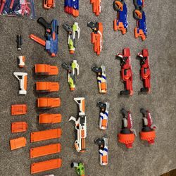 Nerf Guns +  Attachments and Bullets