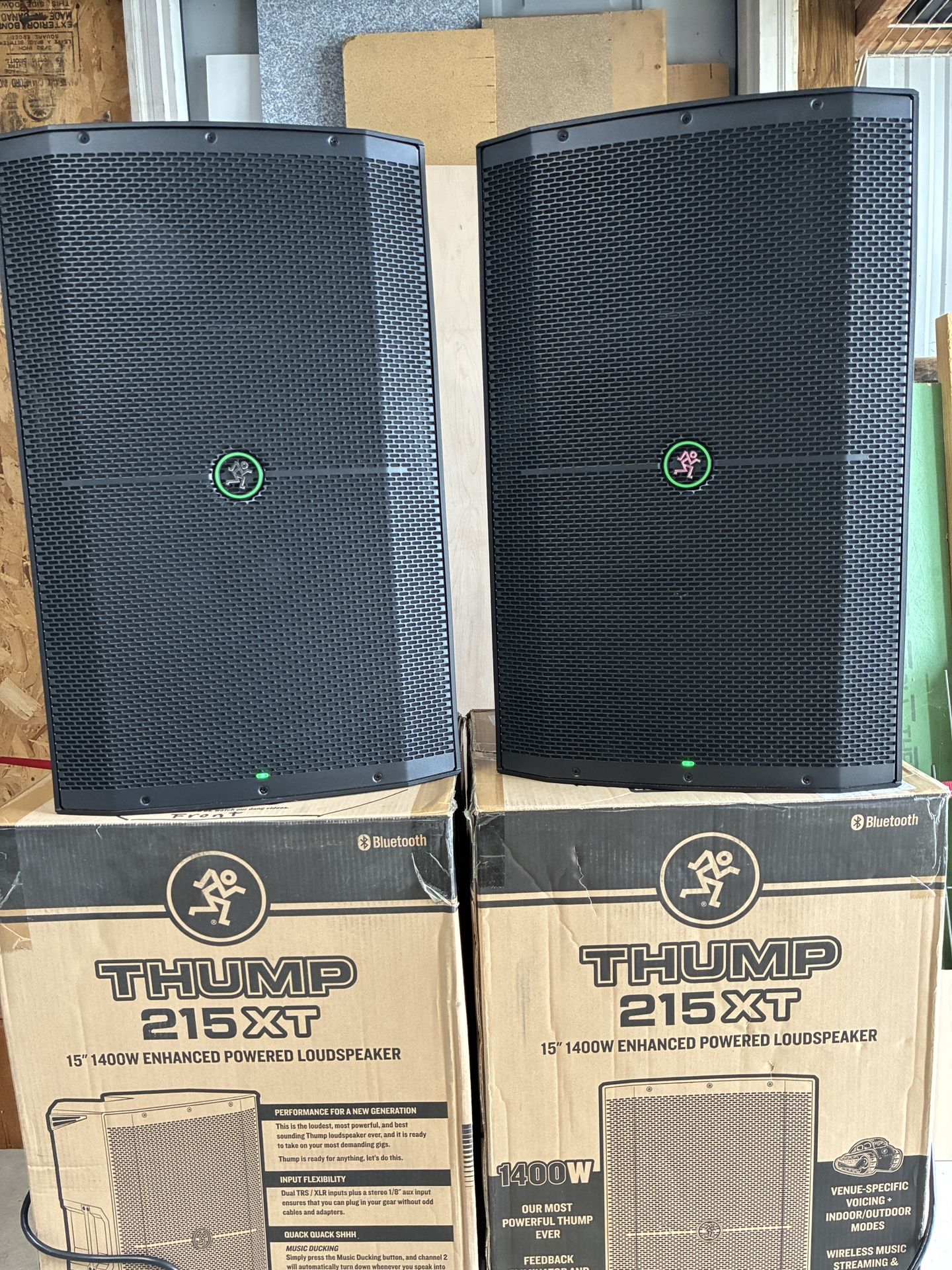 Two Way 15” 1400 Watt Powered Speaker Pair