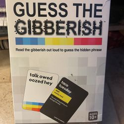 Guess The Gibberish Card Game 