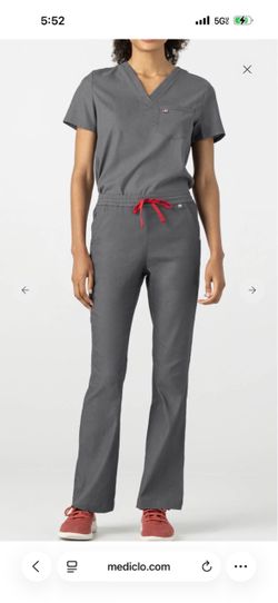 Women's Gray Scrub Set