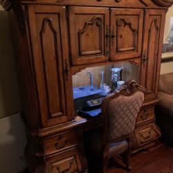 Office Desk/Credenza - Solid Wood - Beautiful Craftsmanship