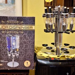 Revolving 6 Bottle Liquor Dispenser NEW