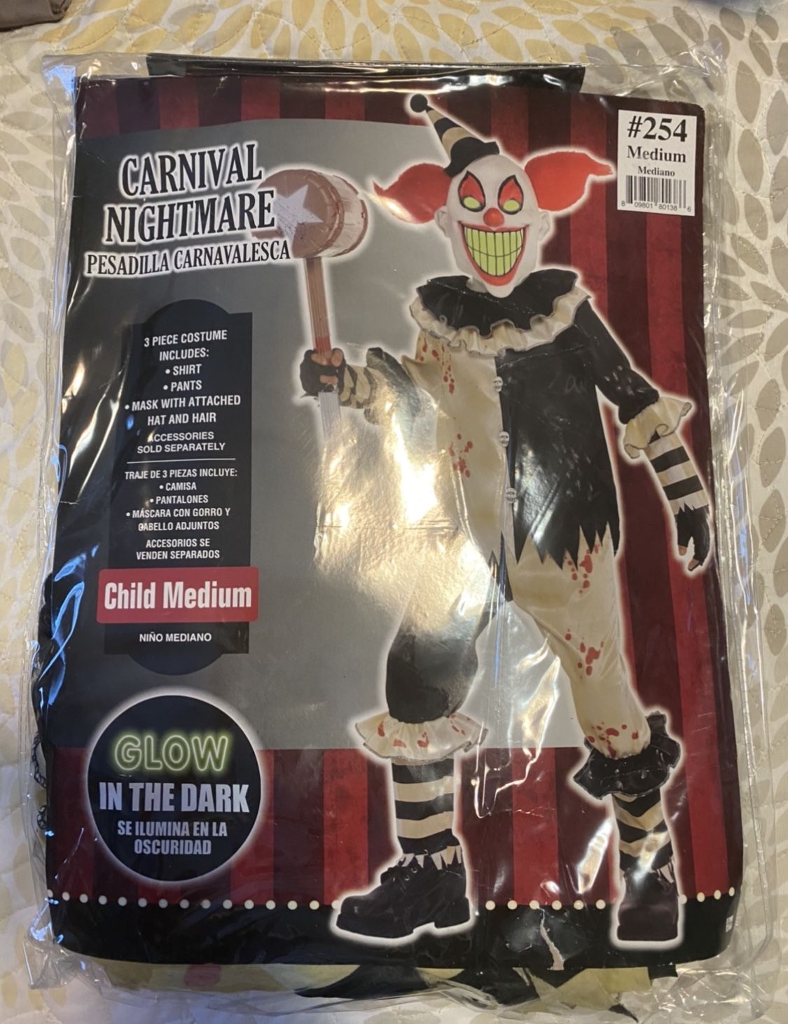 Clowns Costume Size Medium Kids 