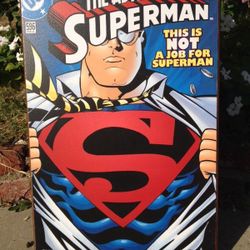 Superman wall art wooden plaque DC Comics