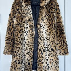 Aritzia Talula Leopard print Faux Fur Jacket