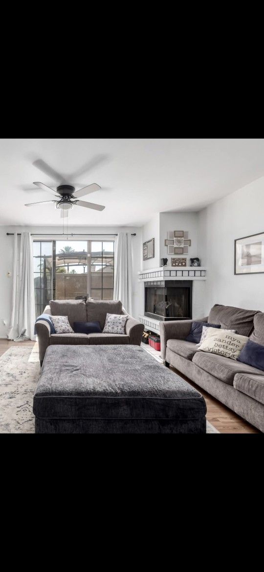 Couch, Loveseat, and Ottoman