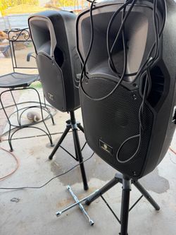 e PA system karaoke Dual Speakers with Stands