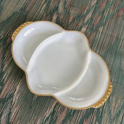 Small Milk Glass Serving Tray 