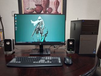 Dell Optiplex 990 desktop computer.  Windows 10. Good condition.  Intel core i5 cpu processor.  1.5 Tb hard drive.  dvd writer.  Monitor Hp 23 inches.