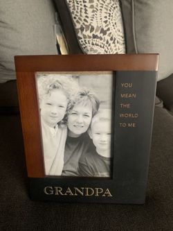 Black Brown Grandpa 6.5” X 8” Picture Frame NWOT