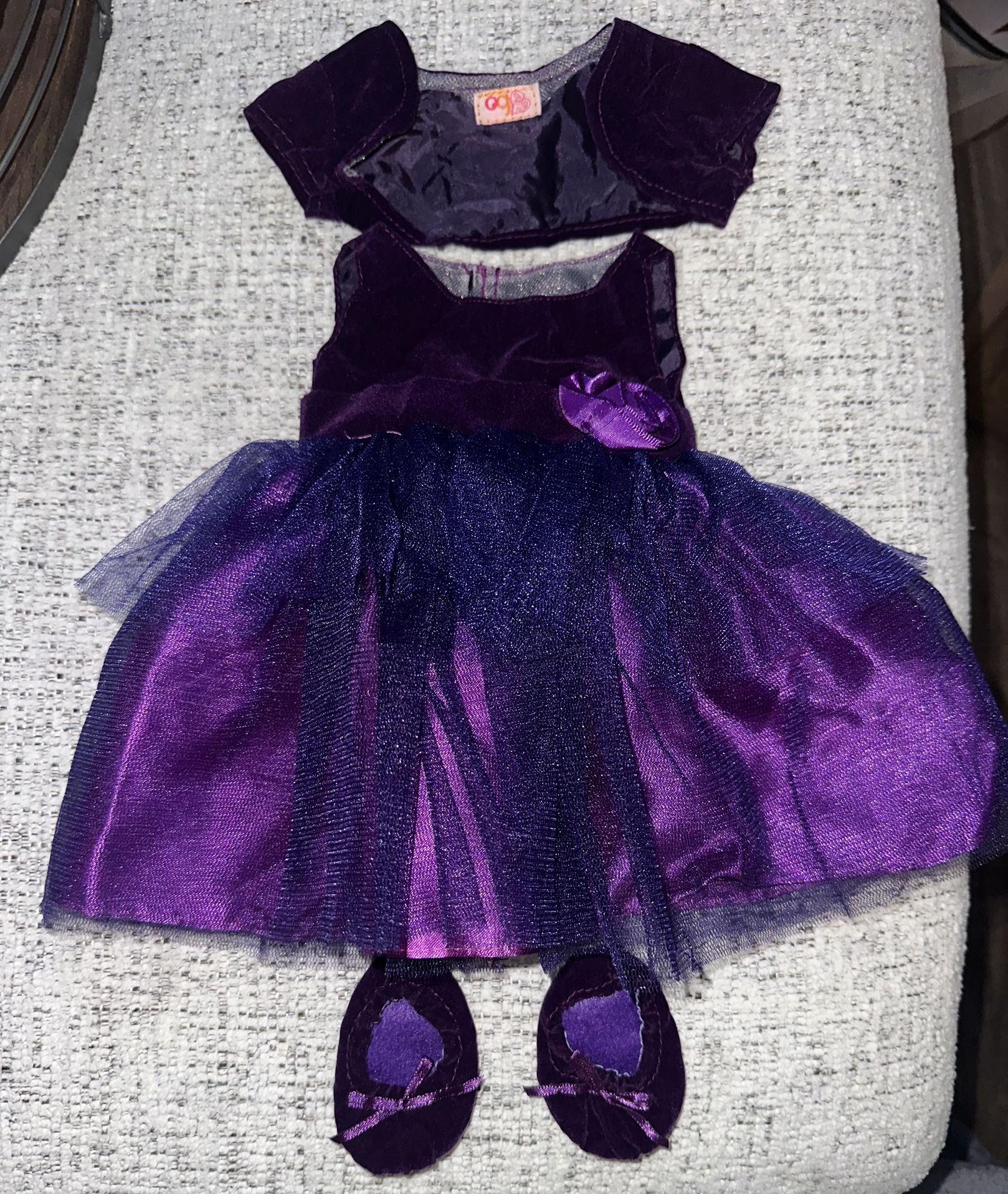 Purple doll dress Set