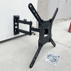 (NEW) $19 TV Wall Mount for 17-55 Inches, Full Motion Swivel Tilt VESA 400x400mm, Max Weight 66Lbs 