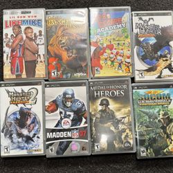 Xbox PS2  And PSP Games/ One PSP Movie