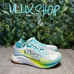 Hoka One One Women’s Cielo Road Mesh White Blue Size 7 Sample 