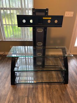 3-Tier Glass TV Stand with Mount