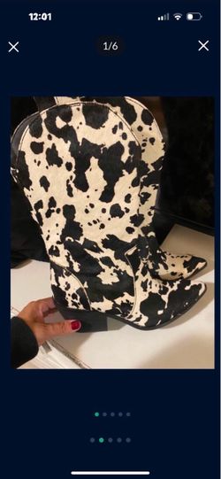 Cow Print Western Cowboy Boots