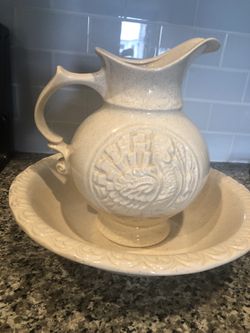 jug and large deep dish