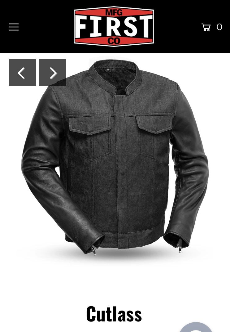 First MFG Leather  / Raw Denim Jacket
