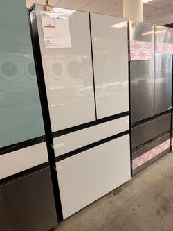 Samsung Bespoke French Door Refrigerator White Glass