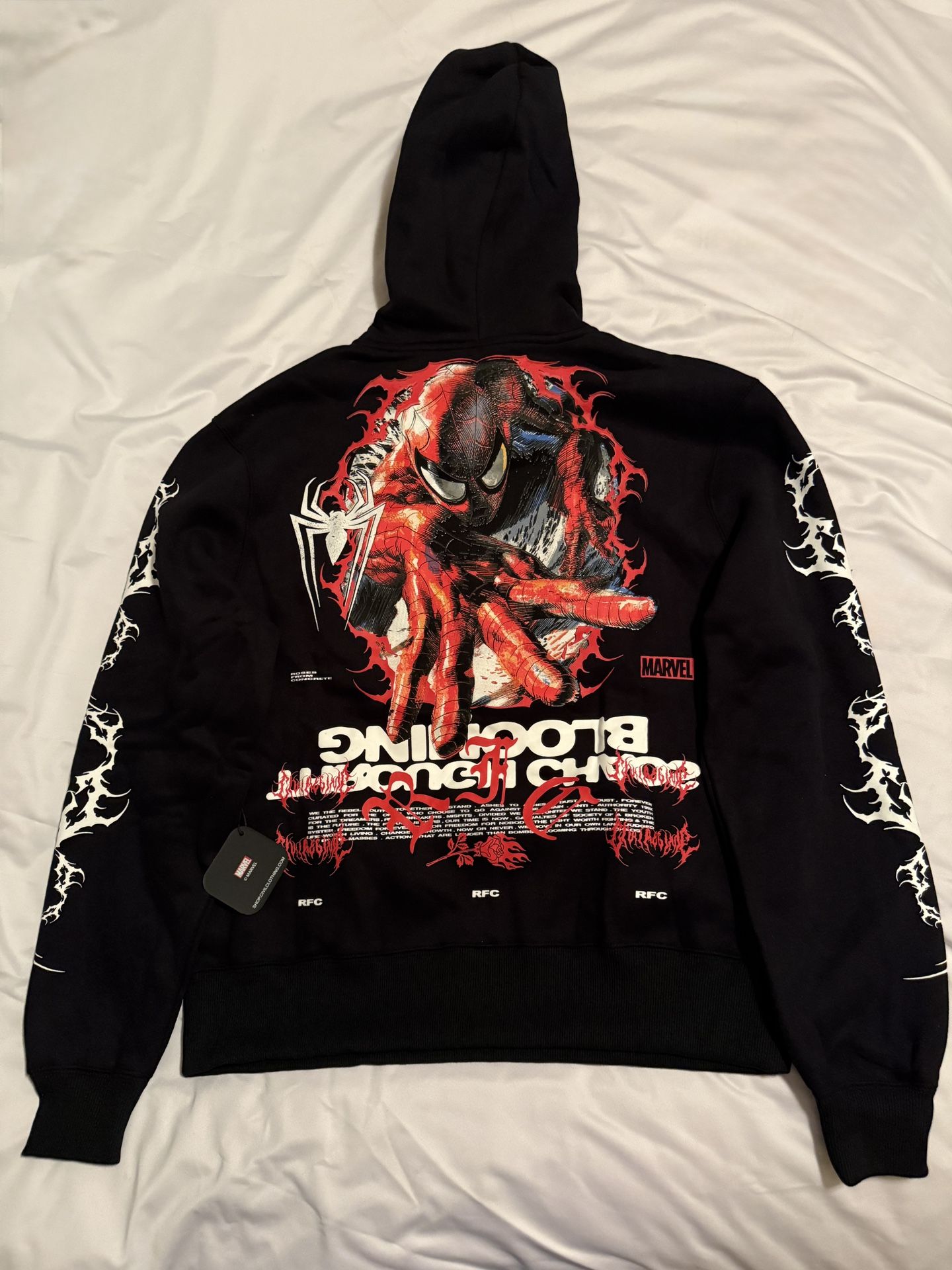 Civil Regime X Spiderman Blooming Through Chaos Hoodie Size XL