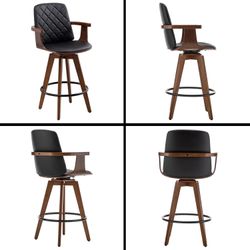 2 Leather Bar Stools
