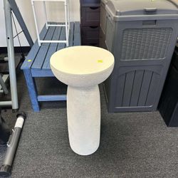Travertine Stone Finish End Table Accent Side Table