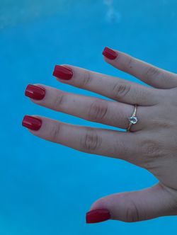 golden aquamarine march month rhinestone ring