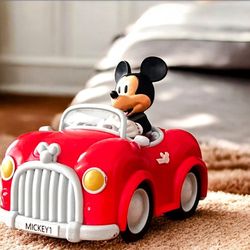Walt Disney Parks Mickey Mouse in Red Car Plastic PVC Figure