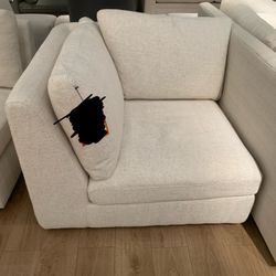 New Beige White Sofas Sectional 2 Piece Both Or Seperate