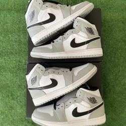 Air Jordan 1 Mid Light Smoke Grey 