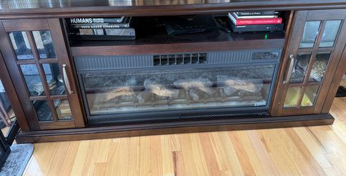 Electric fireplace tv stand