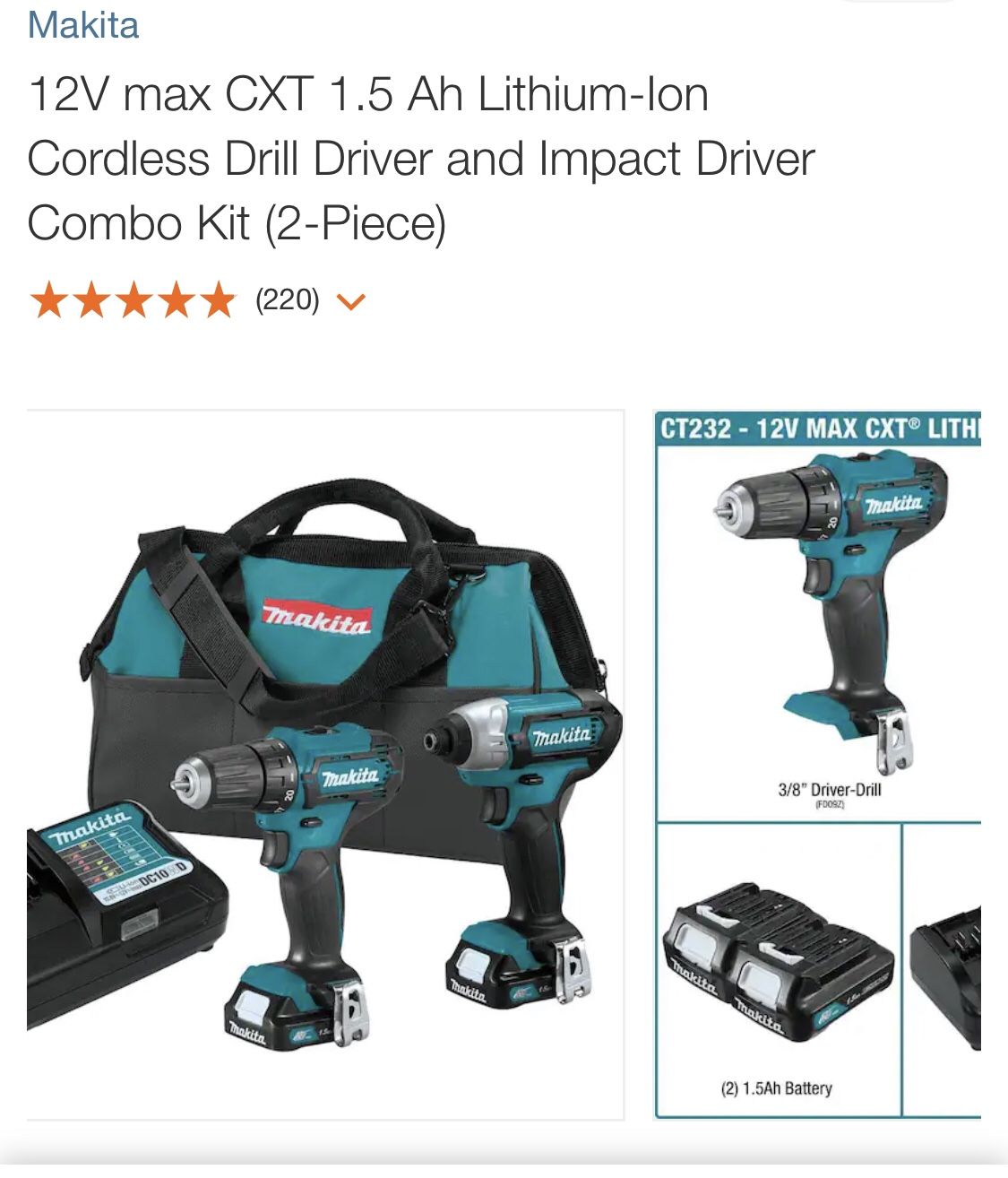 Makita Impact Driver And Drill Set