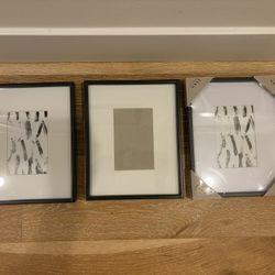 Three Black Metal West Elm Framed