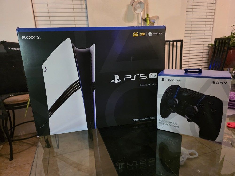 Ps 5 Pro W/ Extra Dualsense Edge Wireless Contoller