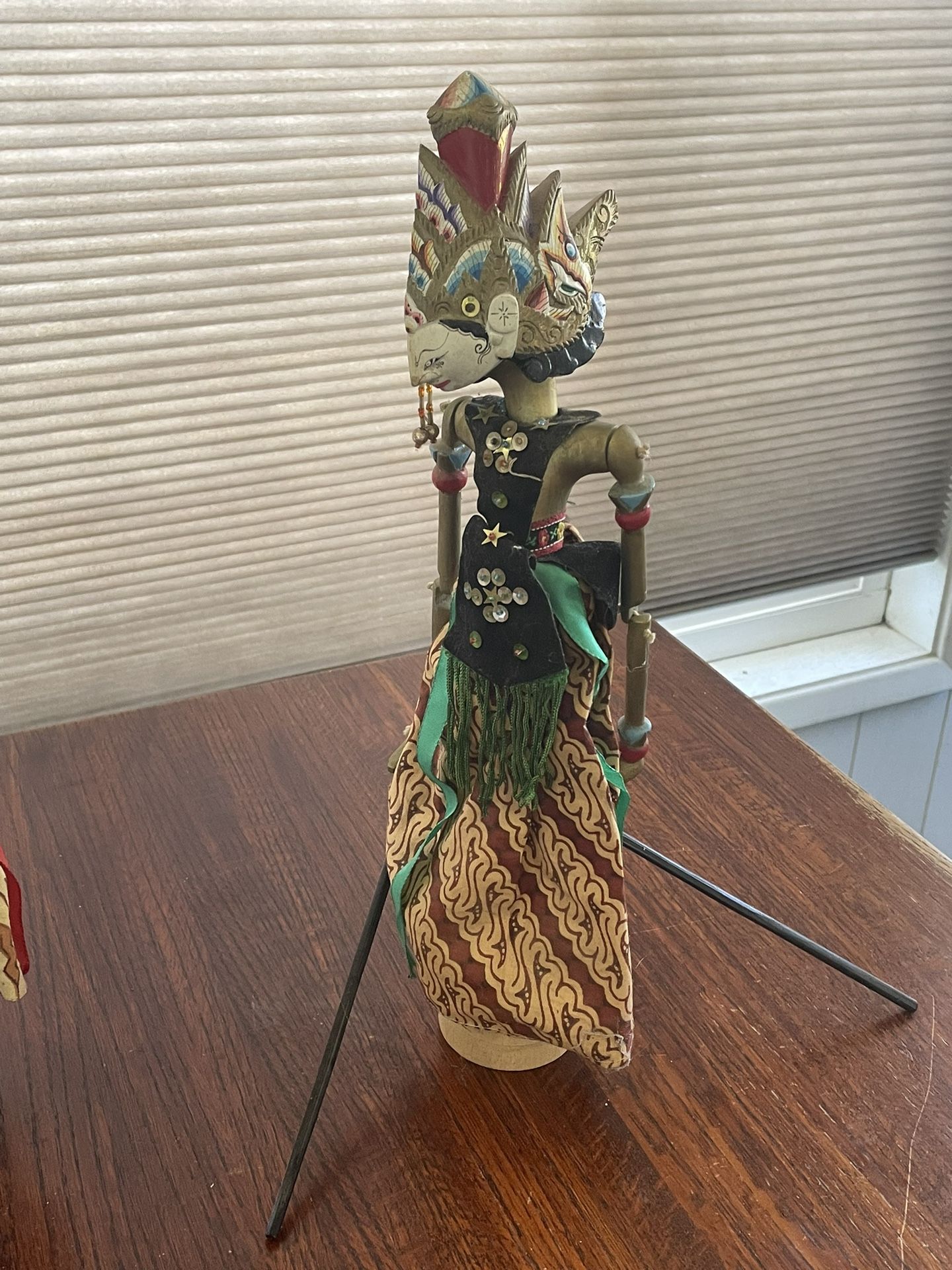 Traditional Indonesian Wayang Golek Vintage Wood Doll